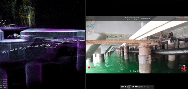 VISCOY Flyability's Elios 3 Drone used to inspect the bottom of large bridges in Singapore