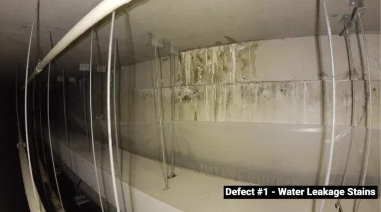 VISCOY used the Elios 3 Drone to inspect a defect: Water leakage stains
